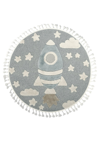 Dolce Vita Halı Kids 474 Space Yuvarlak Halı (9573125587237)