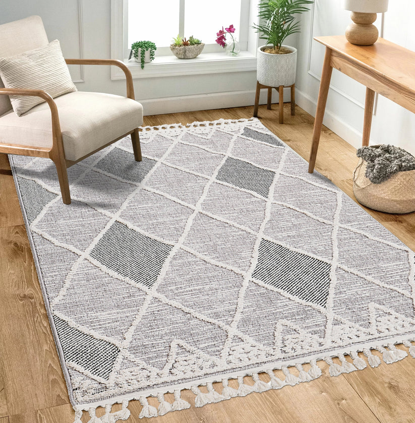 Dolce Vita Halı Sumatra 353 Ivory Bohem Halı (9584098148645)